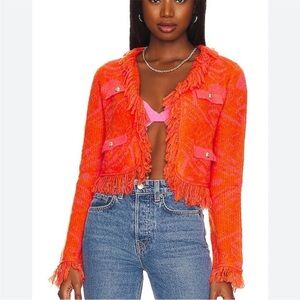 Revolve  Le Superbe Coco Clairvoyant Cardigan in Neon. Pop Pink Size XS